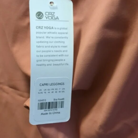 🆕 CRZ YOGA Capri Legging SZ XL 14 Dusty Rose New NWT Shorts - Picture 3 of 5